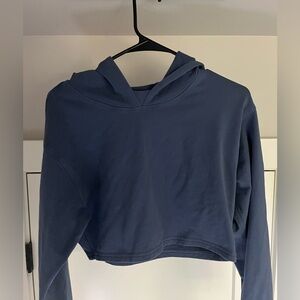 Lululemon Athletica Blue Cropped Hoodie Sweatshirt